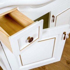 Комплект мебели Аква Родос Беатриче Люкс 100 белый патина золото