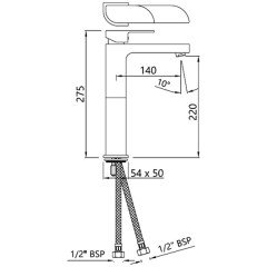 Смеситель для раковины Jaquar Alive ALI-CHR-85005B