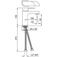 Смеситель для раковины Jaquar Alive ALI-CHR-85011B