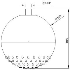 Верхний душ Jaquar OHS-BLM-1763