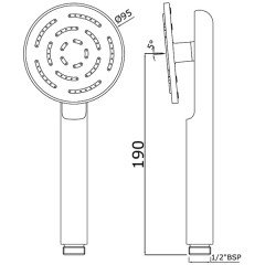 Ручной душ Jaquar Maze HSH-CHR-1653