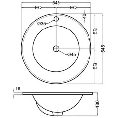 Раковина встраиваемая Jaquar Fusion FSS-WHT-29601