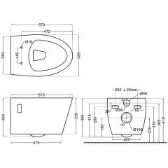 Унитаз подвесной Jaquar Vignette VGS-WHT-81951