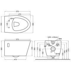 Унитаз подвесной Jaquar Vignette VGS-WHT-81953 безободковый