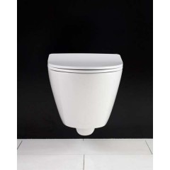 Унитаз подвесной BelBagno Alpha BB300CHR+BB2177SC безободковый
