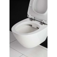 Унитаз подвесной BelBagno Alpha BB300CHR+BB2177SC безободковый