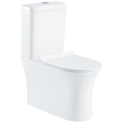 Унитаз BelBagno Ancona BB1224CPR-P+BB1224T+BB2011SC безободковый