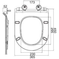 Унитаз BelBagno Ancona BB1224CPR-P+BB1224T+BB2011SC безободковый