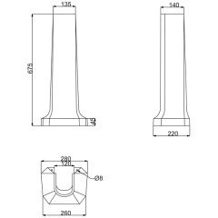 Тюльпан BelBagno Trevi BB135L+BB135P