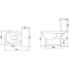Унитаз BelBagno Trevi BB135CP+BB135T+BB135SCM-CRM