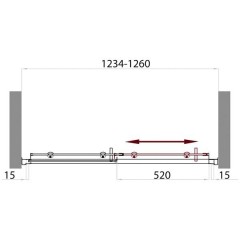 Душевая дверь BelBagno Uno UNO-BF-1-125-P-Cr