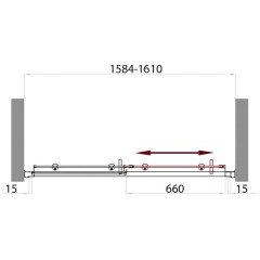 Душевая дверь BelBagno Uno UNO-BF-1-160-C-Cr