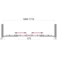Душевая дверь BelBagno Uno UNO-BF-2-170-P-Cr
