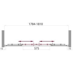 Душевая дверь BelBagno Uno UNO-BF-2-180-C-Cr