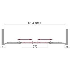 Душевая дверь BelBagno Uno UNO-BF-2-180-P-Cr