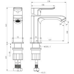 Смеситель для раковины BelBagno Disco DIS-LVM-CRM