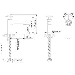 Смеситель для раковины BelBagno Roso ROS-LVM-CRM