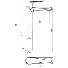 Смеситель для раковины BelBagno Saluto SAL-LMC-CRM