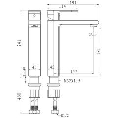 Смеситель для раковины BelBagno Terra TER-LMC-CRM