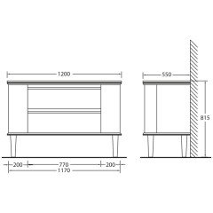Тумба под раковину BelBagno Radice 120 bianco lucido BB1200DRC/BL