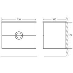 Тумба с раковиной BelBagno Onda 75 bianco lucido