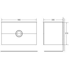 Тумба с раковиной BelBagno Onda 90 bianco lucido
