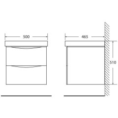 Тумба с раковиной BelBagno Fly 50 bianco lucido