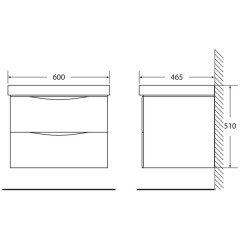 Тумба с раковиной BelBagno Fly 60 EMP rovere nature
