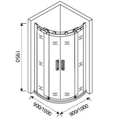 Душевое ограждение GooDDooR Altair R-TD-100-C-CH