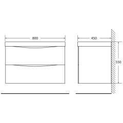 Тумба под раковину BelBagno Marino 80 rovere grigio MARINO-800-2C-SO-RG-P