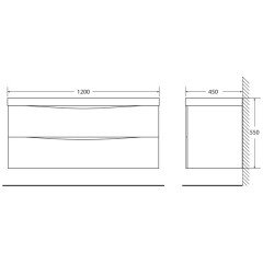 Тумба под раковину BelBagno Marino 120 crema opaco MARINO-1200-2C-SO-CO-P