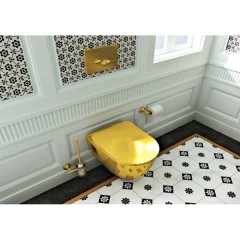 Унитаз подвесной Creavit Single TP325.00110 gold