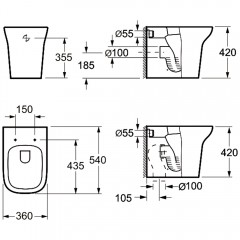 Унитаз приставной Grossman Classic GR-PR3012