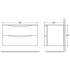 Тумба с раковиной BelBagno Smile 90 tortora opaco
