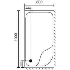 Поддон акриловый Royal Bath RB8100BP R