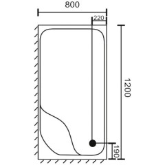 Поддон акриловый Royal Bath RB8120BP L с сифоном