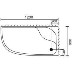 Поддон акриловый Royal Bath RB8120BK R