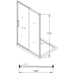 Душевая дверь SSWW LA60-Y21 1300x1950 R