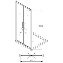 Душевая дверь SSWW LD60-Y22 800x1950
