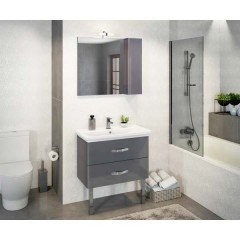Тумба с раковиной Comforty Рим 80 серый
