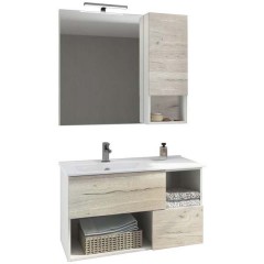 Тумба с раковиной Comforty Ганновер 90 дуб дымчатый
