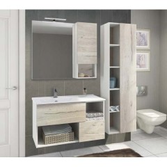 Тумба с раковиной Comforty Ганновер 90 дуб дымчатый