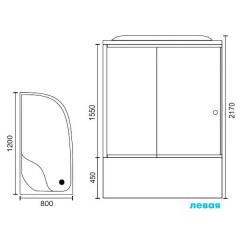 Душевая кабина Royal Bath RB8120BK2-M L