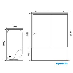 Душевая кабина Royal Bath RB8100BP3-WC R