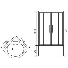 Душевая кабина Royal Bath RB100BK6-WT