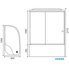 Душевая кабина Royal Bath RB8120BK6-WC L