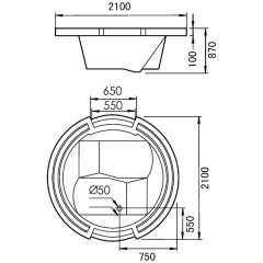 Ванна акриловая Gemy G9060 O