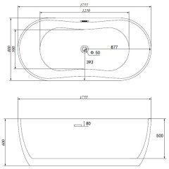 Ванна акриловая Gemy G9219 E