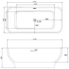 Ванна акриловая Gemy G9220