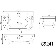 Ванна акриловая Gemy G9241